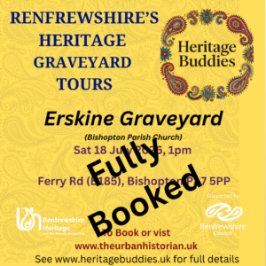 RHG Erskine Graveyard Tour Sat 18 July 1pm